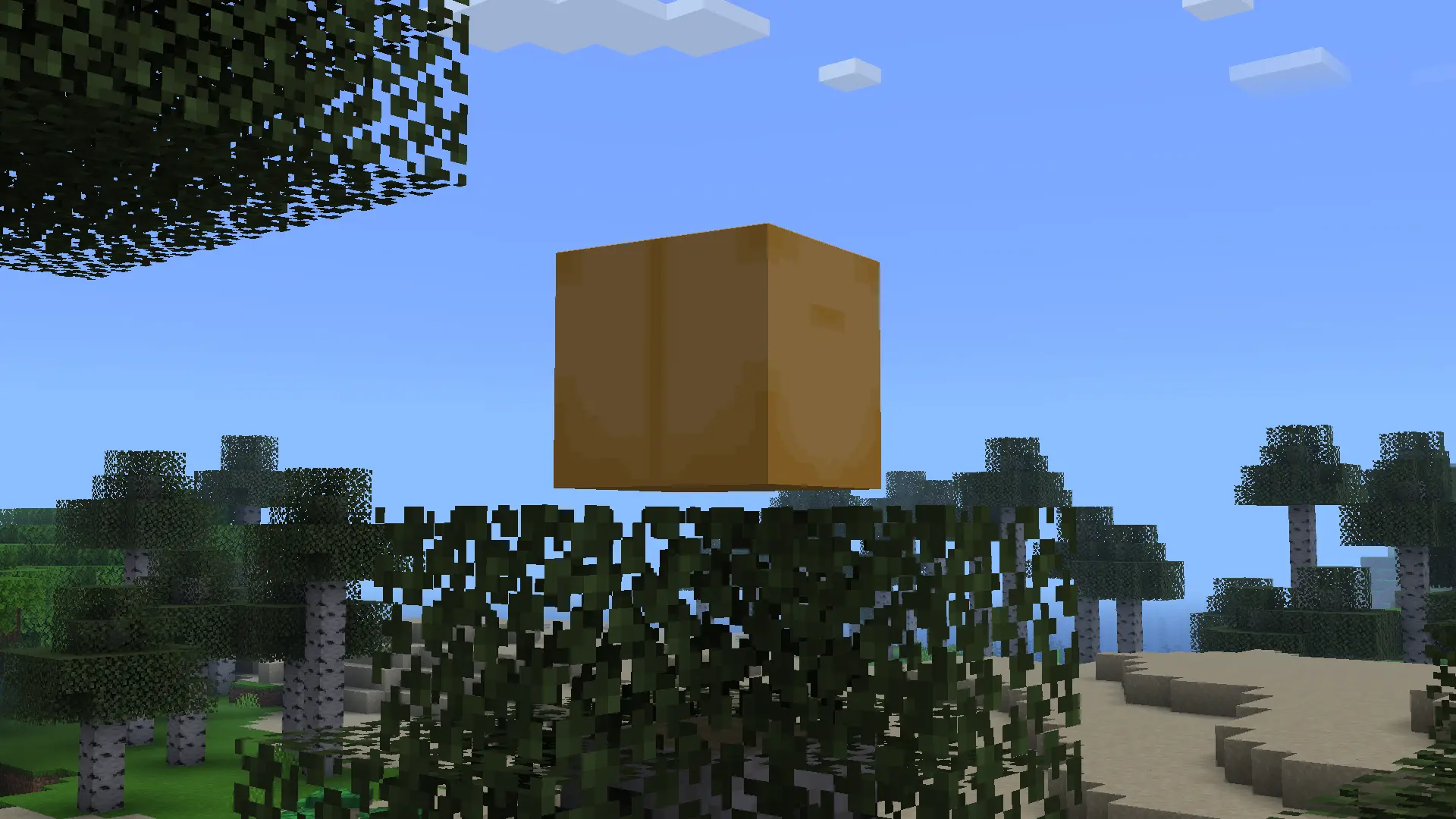The Verity box in a Minecraft forest, shown in the official Modrinth project gallery